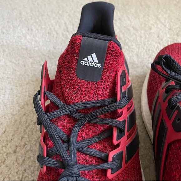 Adidas Ultraboost Men’s running shoes size 13 red and black like new - Picture 2 of 7